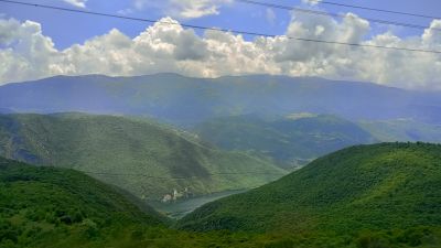 Bussresan mellan Kastoria och Thessaloniki.