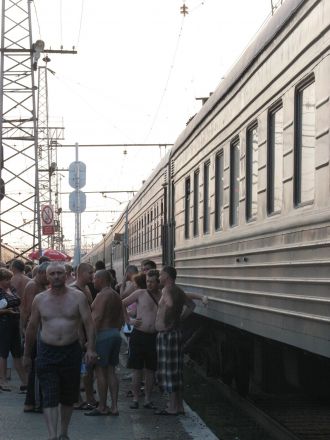 Varm högsommarkväll på Transsibiriska.